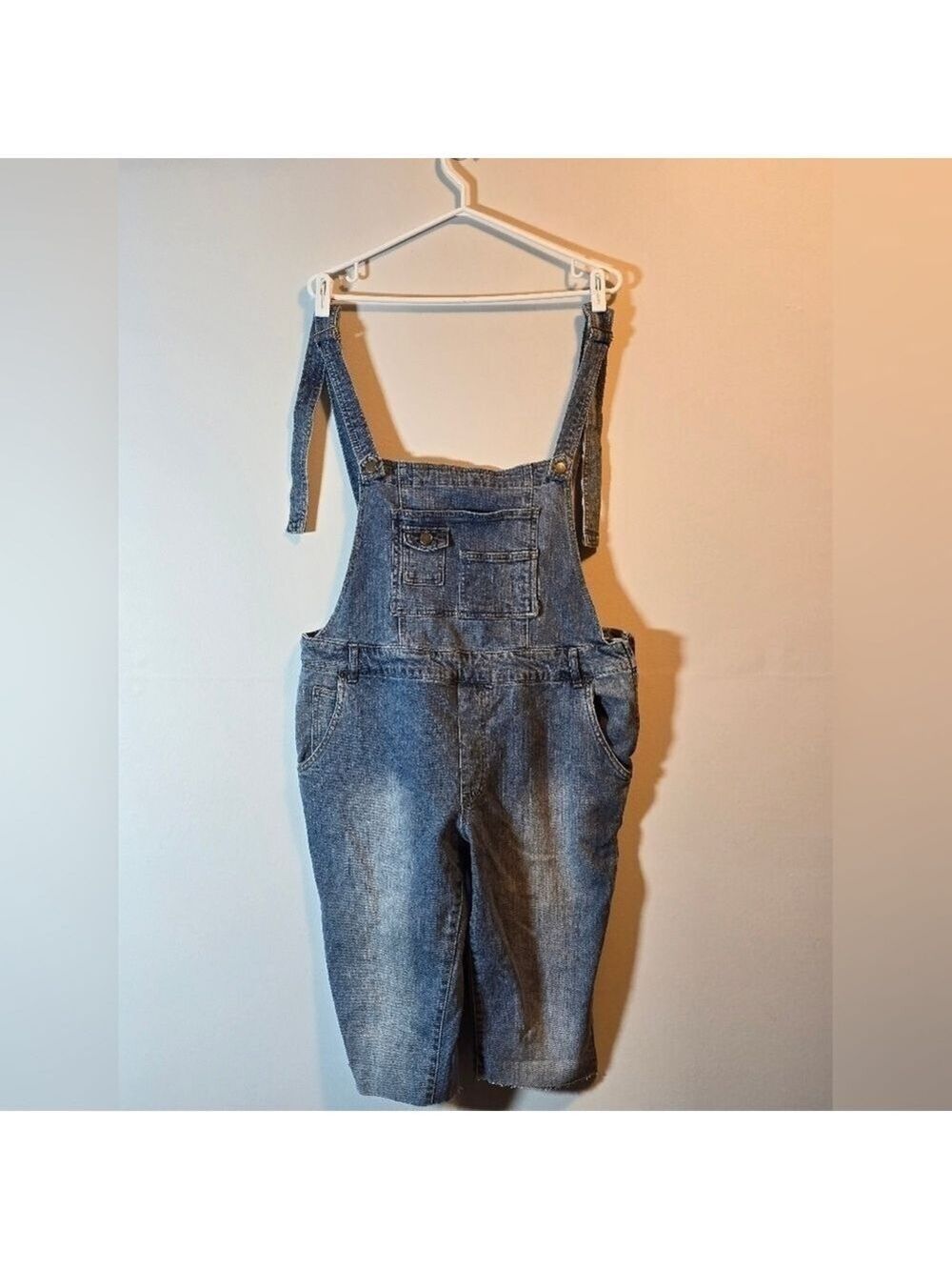 ABS denim collection jumpsuit denim color light wash blue size Large